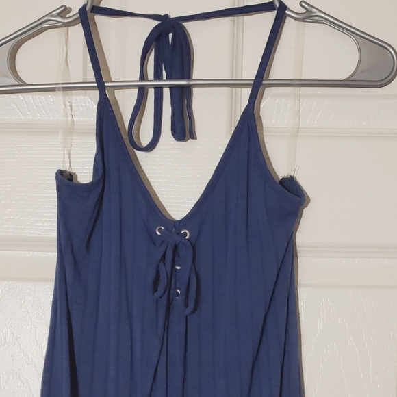 Blue halter dress - Picture 2 of 3